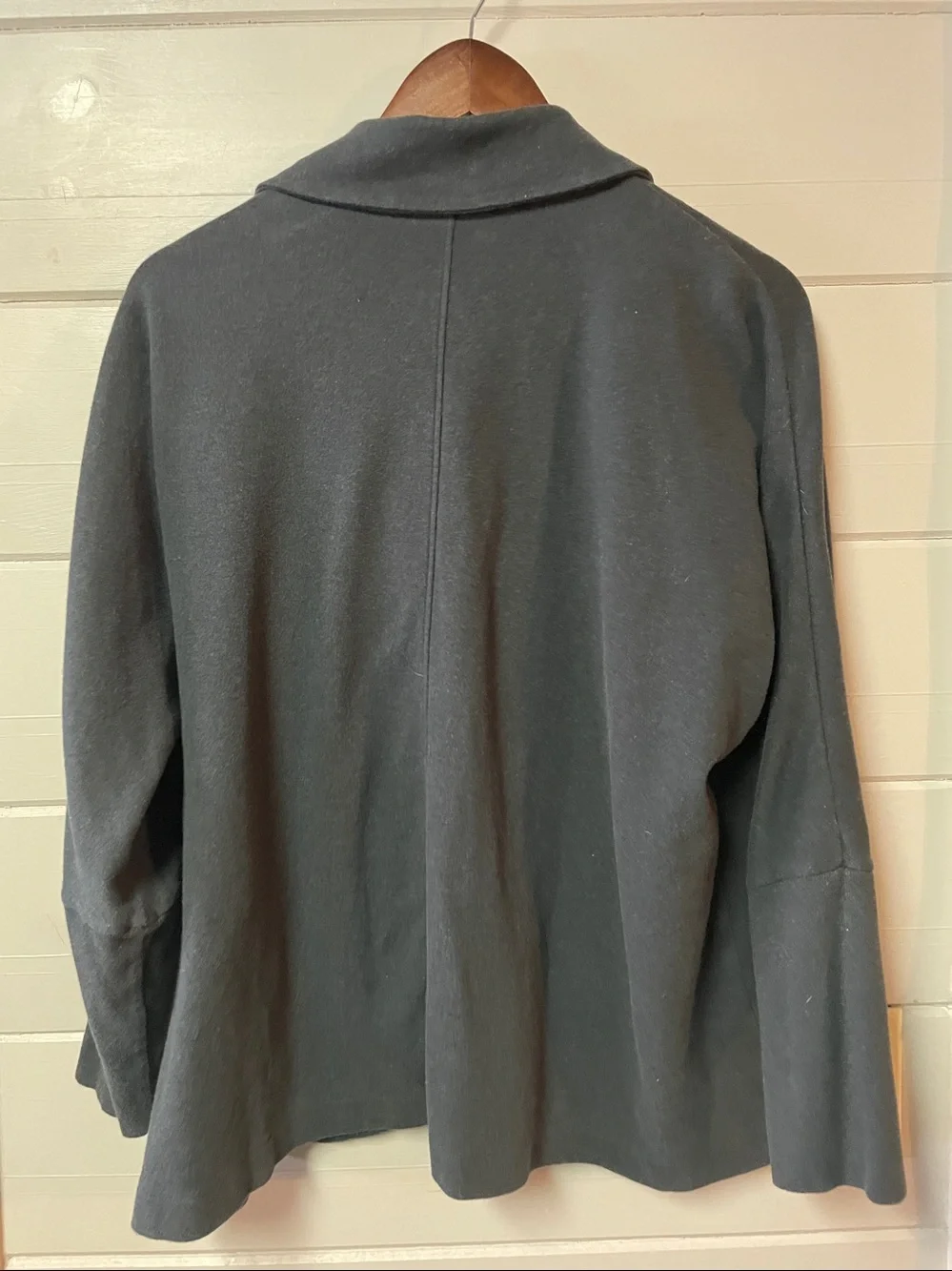 Pact Organic Cotton Relaxed Blazer In Charcoal Heather Gray Size XL.